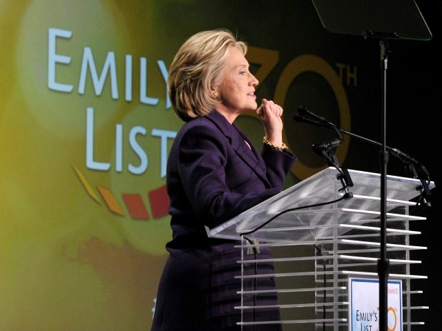 Former U.S. Secretary of State Hilllary Clinton speaks at EMILY's List 30th Anniversa