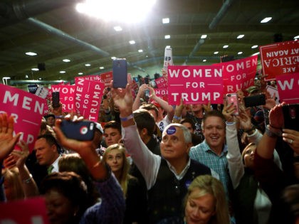 FLETCHER, NC - OCTOBER 21: Supporters of Republican presidential candidate Donald Trump c