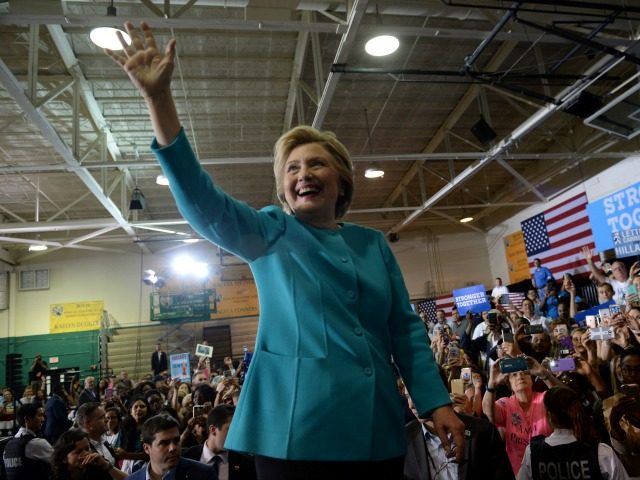 Democratic presidential nominee Hillary Clinton attends a rally at Palm Beach State College in Lake Worth, Florida, October 26, 2016.