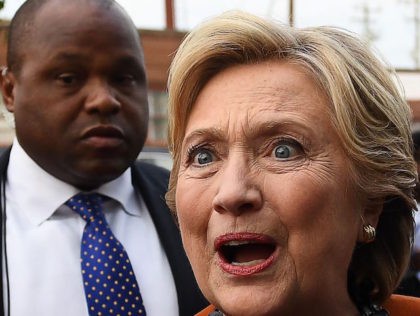 US Democratic presidential nominee Hillary Clinton greets early voters in Greensboro, Nort