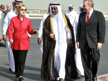Hillary in Qatar Maneesh BakshiAP