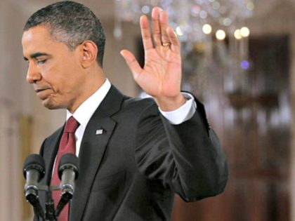 Obama Waves Away