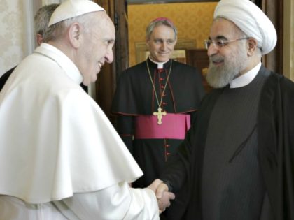 Pope and Iran Rouhani AP