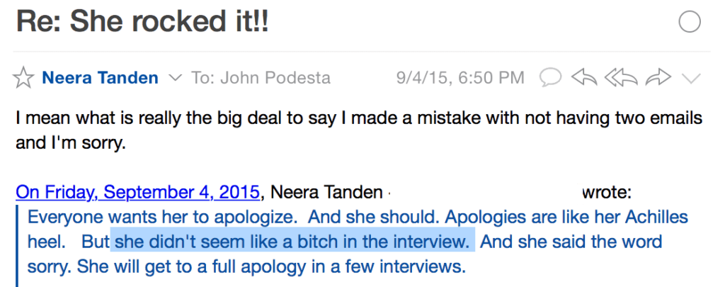 neera tanden email 