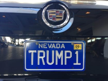 Trump Las Vegas license plate (Joel Pollak / Breitbart News)