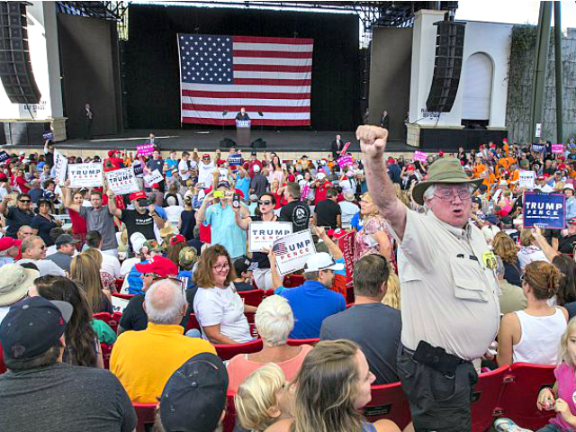 Trump St. Augustine Getty Crowd Boos Media