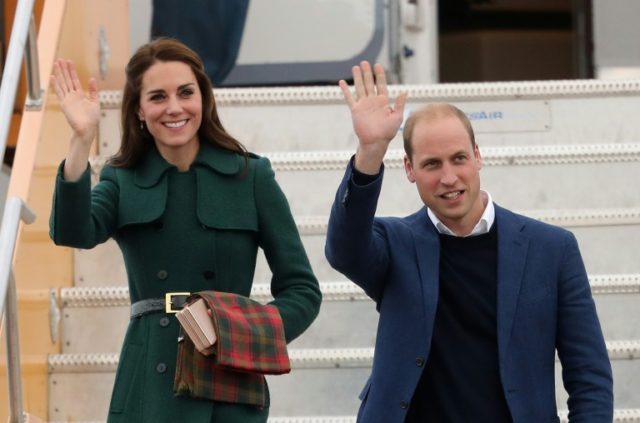 Catherine, Duchess of Cambridge and Prince William, Duke of Cambridge, arrive in Whitehors