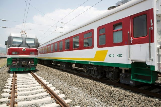 The new 750 kilometre (460 mile) railway, built by two Chinese companies, will link Addis