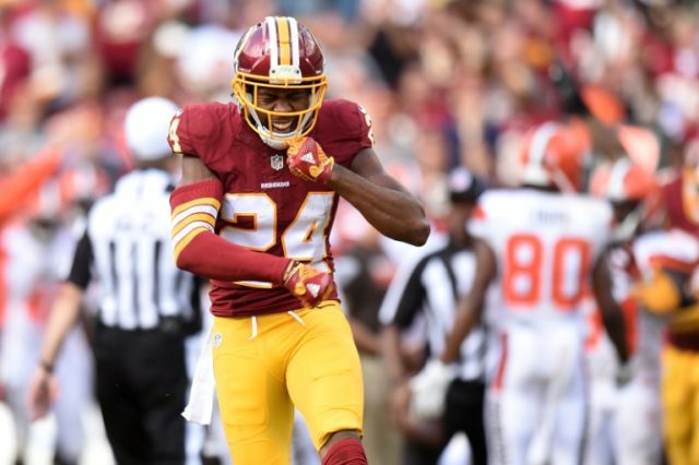 Cornerback Josh Norman of the Washington Redskins drew the ire of officials by pretending