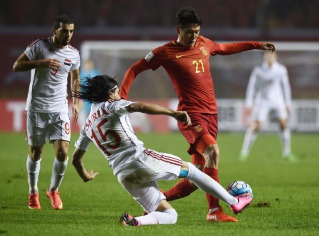 Syria's 0-1 defeat of China before a crowd of 40,000 in the northern Chinese city of Xi'an