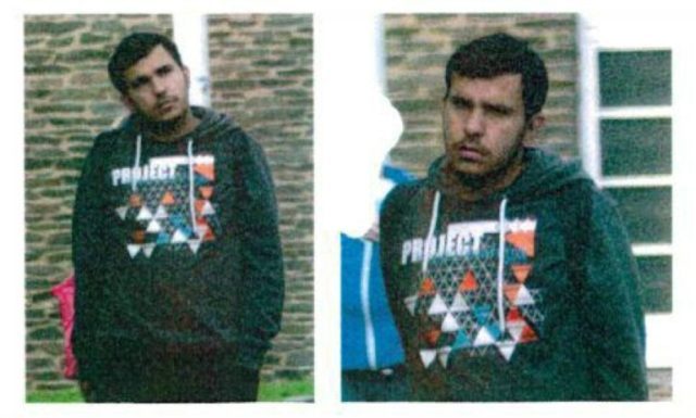 A photograph released by German authorities shows a man belived to be Jaber Albakr, 22, su