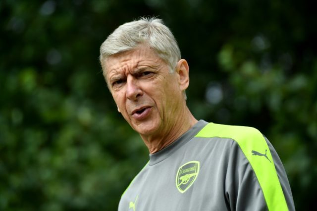 Arsenal's French manager Arsene Wenger arrives for a training session at Arsenal's London