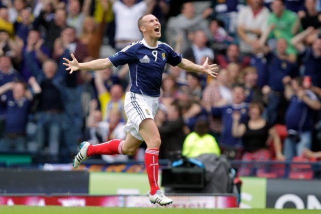 Scotland's Kenny Miller, pictured in 2011, scored his 100th goal for Rangers