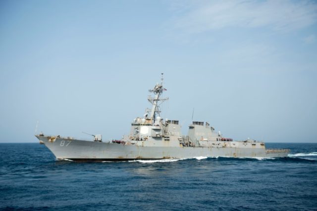 A guided-missile destroyer USS Mason (DDG 87), seen on August 3, 2016