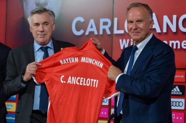 Carlo Ancelotti (left) and Karl-Heinz Rummenigge agree that the Bayern Munich team need a