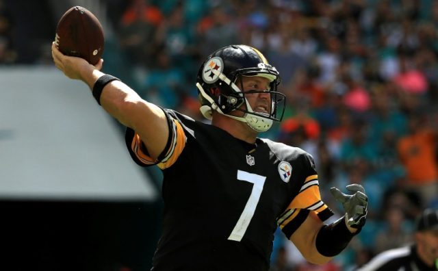 Ben Roethlisberger of the Pittsburgh Steelers passes during a game against the Miami Dolph