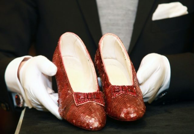 "The Wizard of Oz" ruby red slippers became one of the film's most iconic props, on near-c
