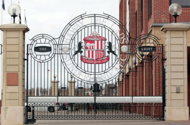 The main gates of the Stadium of Light, home of Sunderland Football Club
