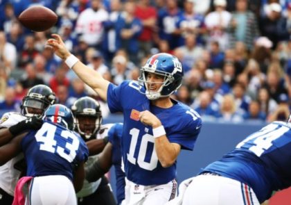 Giants' quaterback Eli Manning is one of his team's few remaining players who defeated the