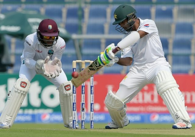 Pakistan's Asad Shafiq hit a half-century on the first morning of the second Test against