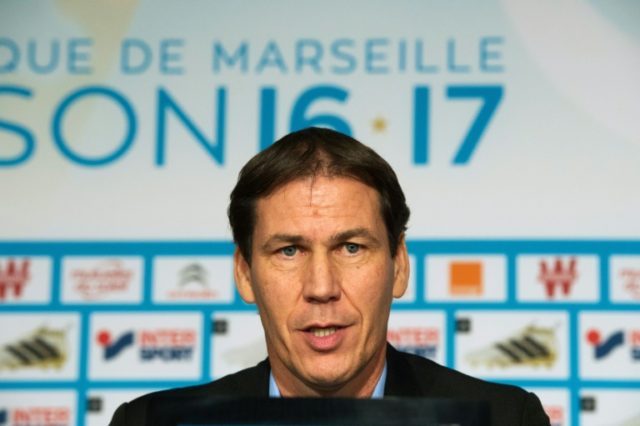 Olympique de Marseille (OM) French new head coach Rudi Garcia takes part in a press confer