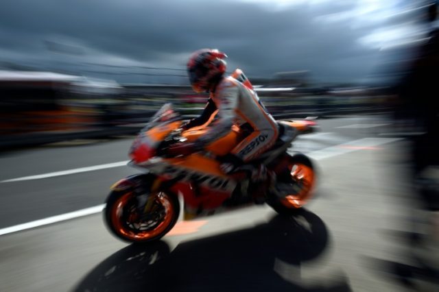 Spanish rider Marc Marquez on a Repsol Honda, clocked the fastest lap of 1min30.189secs to