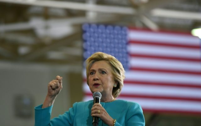 The latest rolling poll average compiled by tracker RealClearPolitics showed Hillary Clint