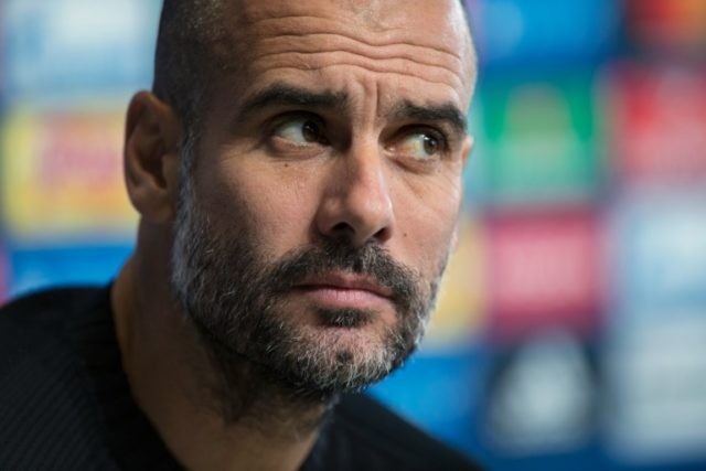 Pep Guardiola addresses the media at the City Football Academy in Manchester on October 31