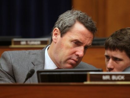 Rep. Mark Walker (R-NC) speaks to a staff member. Members of the House Committee on Oversight and Government Reform met to consider a censure or IRS Commissioner John Koskinen on Wednesday, June 15, 2016 on Capitol Hill in Washington.