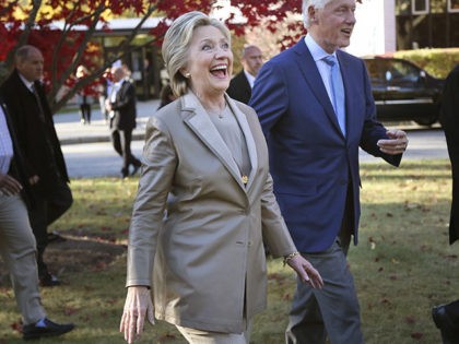 Democratic presidential candidate Hillary Clinton and her husband, former President Bill C