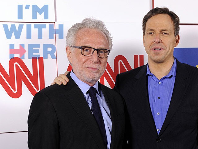 Wolf Blitzer, left, and Jake Tapper of CNN pose together at the CNN Worldwide All-Star Par