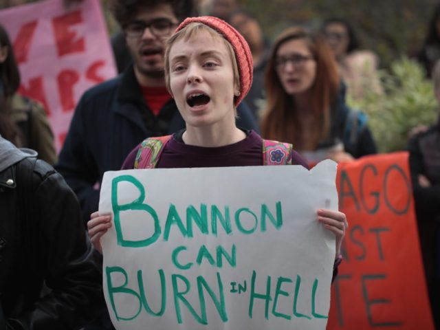 Bannon protest (Scott Olson / Getty)