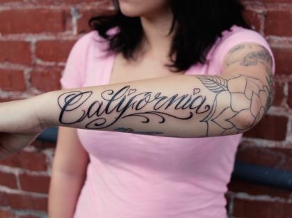 California tattoo (Vivianna_love / Flickr / CC / Cropped))