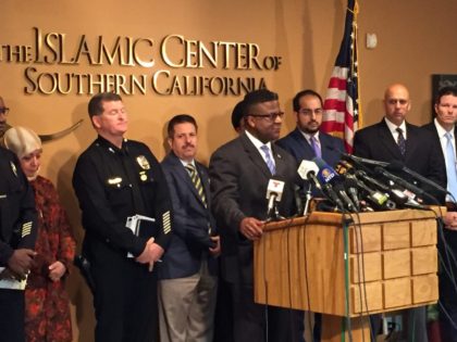 Islamic Center of Southern California hate letters conference (Joel Pollak / Breitbart News)