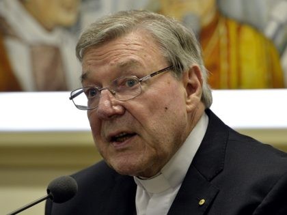 Australian Cardinal George Pell, Prefect of the Secretariat for the Economy of the Holy See, attends a press conference on March 31, 2014 in Vatican. Cardinal George Pell and Italian writer Francesco Lozupone presented the book "Co-responsability and transparency in the administration of church property". AFP PHOTO / ANDREAS SOLARO …