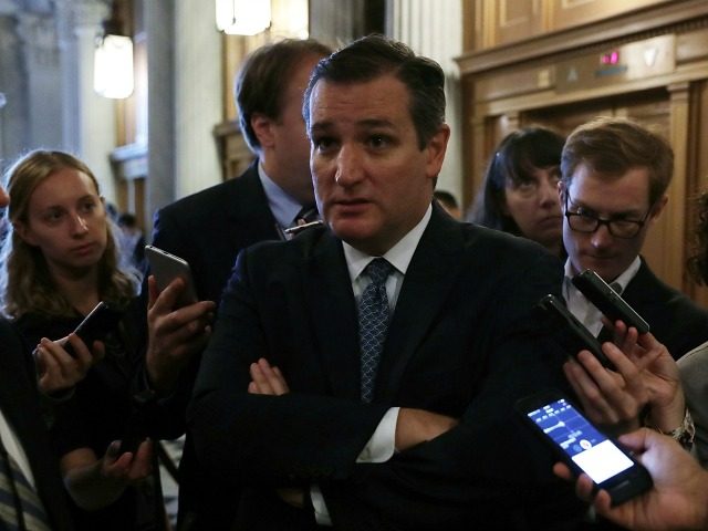 Sen. Ted Cruz (R-TX) speaks to members of the media at the Capitol September 28, 2016 in Washington, DC.