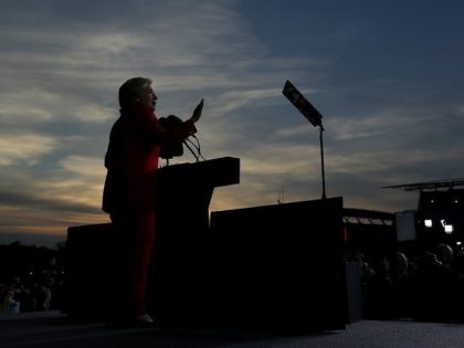 Hillary Clinton speaks on October 31, 2016 in Cincinnati, Ohio.
