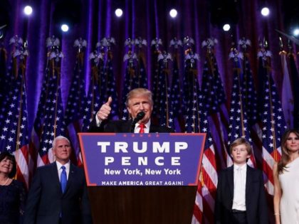 NEW YORK, NY - NOVEMBER 09: Republican president-elect Donald Trump delivers his acceptan