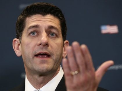 : Speaker of the House Paul Ryan (R-WI) answers questions during a press conference at the