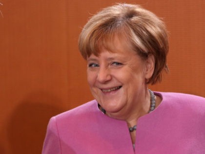 BERLIN, GERMANY - NOVEMBER 16: German Chancellor Angela Merkel (CDU, L) and Foreign Minis
