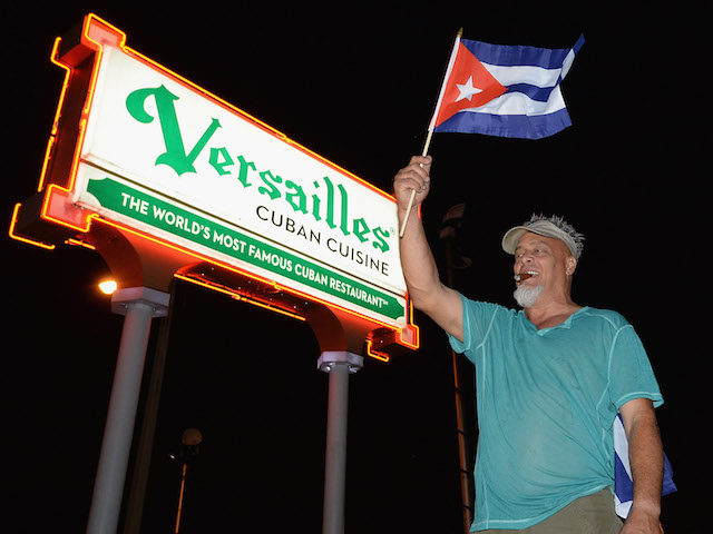 MIAMI, FL - NOVEMBER 26: Miami residents celebrate the death of Fidel Castro on November