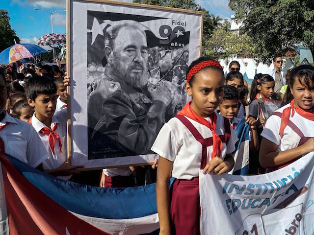 Children pay their last respects to Cuban revolutionary icon Fidel Castro in Bayamo, Granm