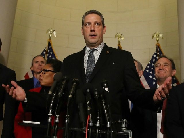 Rep. Tim Ryan (D-OH), speaks to the media after the House Democratic leadership elections