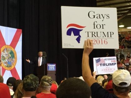"Gays for Trump" at Trump Jacksonville Florida Rally (Joel Pollak / Breitbart News)