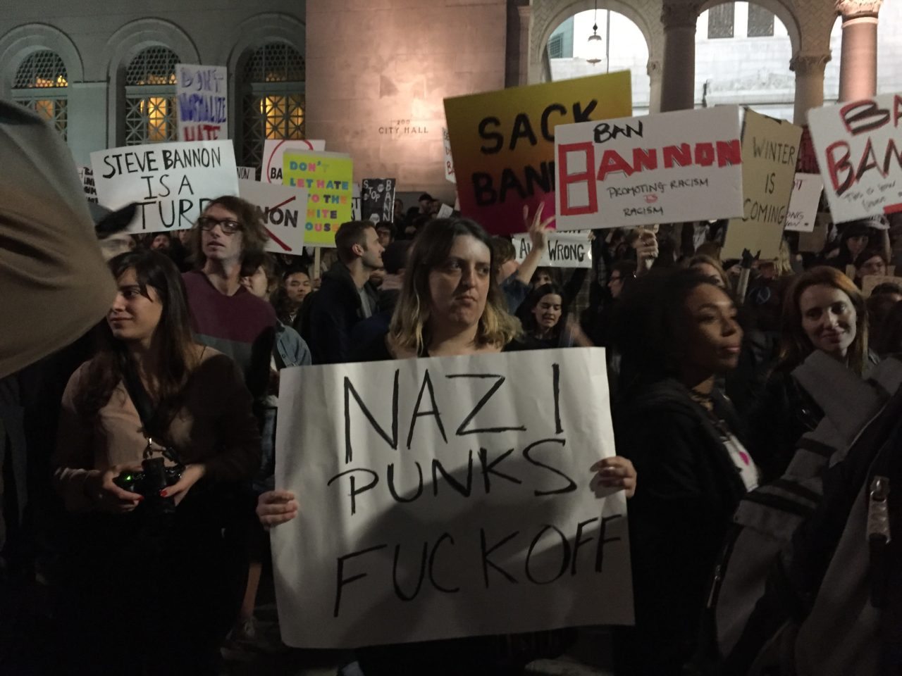 Feeling the Hate at the Los Angeles 'Stop Bannon' Protest