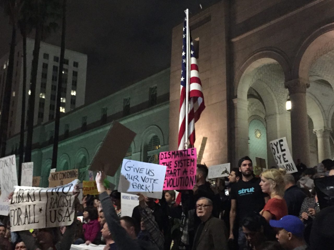 Stop Bannon Protest Los Angeles (Joel Pollak / Breitbart News)