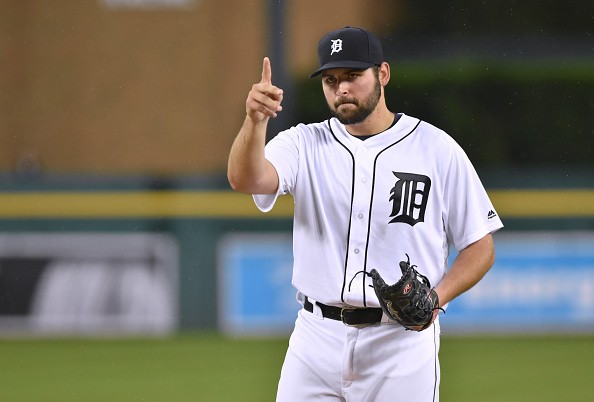 DETROIT, MI - SEPTEMBER 28: Michael Fulmer #32 of the Detroit Tigers looks on during the
