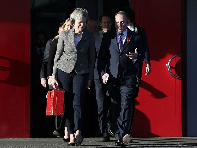 Theresa May Takes A British Trade Delegation To India Departure