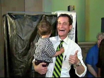 Weiner Voting with Kid NBC