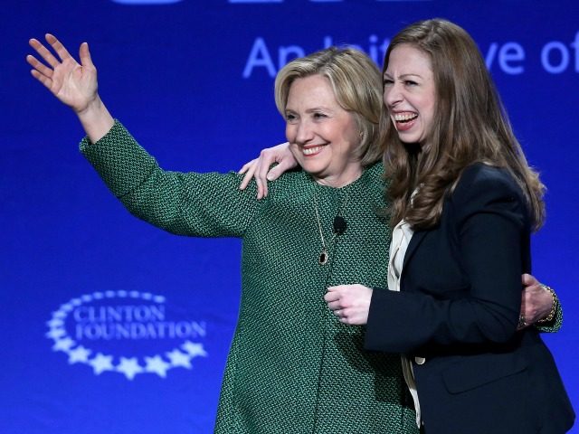 Hillary Rodham Clinton, Former U.S. Secretary of State and U.S. Senator from New York (L) and her daughter Chelsea Clinton, Vice Chair, Clinton Foundation embrace as they attend the 2015 Meeting of Clinton Global Initiative University at the University of Miami on March 7, 2015 in Coral Gables, Florida. The …